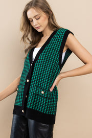 Houndtooth Sweater Vest I ABHS0105