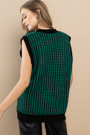 Houndtooth Sweater Vest I ABHS0105