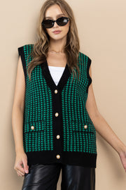 Houndtooth Sweater Vest I ABHS0105