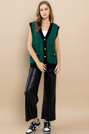 Houndtooth Sweater Vest I ABHS0105