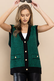 Houndtooth Sweater Vest I ABHS0105