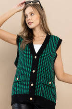Load image into Gallery viewer, Houndtooth Sweater Vest I ABHS0105
