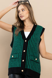 Houndtooth Sweater Vest I ABHS0105