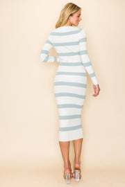 Bold stiped Sweater Dress I ABHS0119