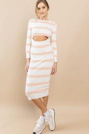Bold stiped Sweater Dress I ABHS0119