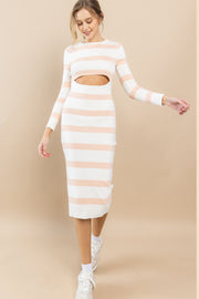 Bold stiped Sweater Dress I ABHS0119