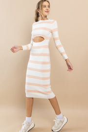 Bold stiped Sweater Dress I ABHS0119