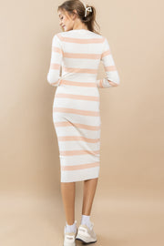 Bold stiped Sweater Dress I ABHS0119