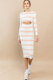Bold stiped Sweater Dress I ABHS0119
