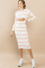 Bold stiped Sweater Dress I ABHS0119