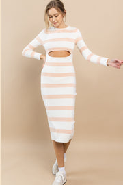 Bold stiped Sweater Dress I ABHS0119