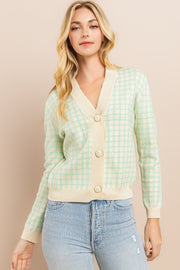 Plaid Cardigan / S#ABHS0126