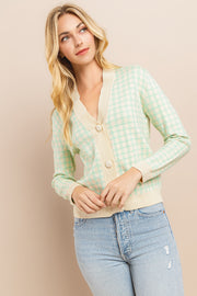 Plaid Cardigan / S#ABHS0126