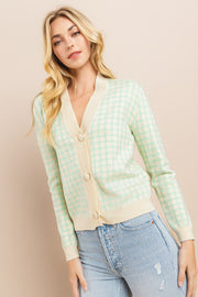 Plaid Cardigan / S#ABHS0126