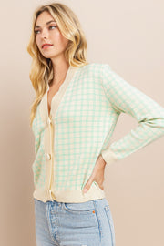 Plaid Cardigan / S#ABHS0126