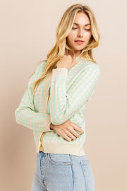 Plaid Cardigan / S#ABHS0126