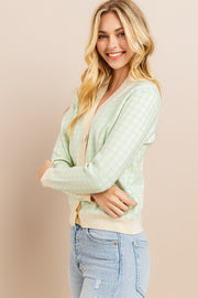 Plaid Cardigan / S#ABHS0126