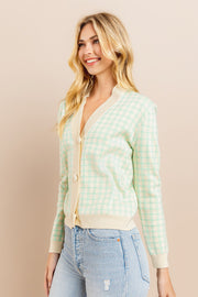 Plaid Cardigan / S#ABHS0126