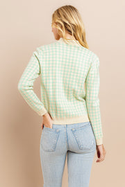 Plaid Cardigan / S#ABHS0126