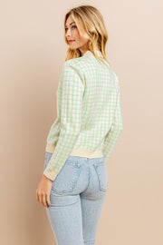 Plaid Cardigan / S#ABHS0126