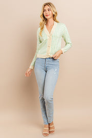 Plaid Cardigan / S#ABHS0126