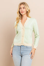 Plaid Cardigan / S#ABHS0126