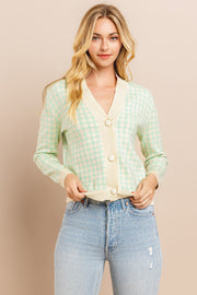 Plaid Cardigan / S#ABHS0126