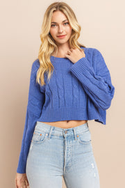 Cable Cropped Sweater I ABHS0138 I INSTOCK