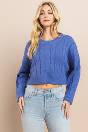 Cable Cropped Sweater I ABHS0138 I INSTOCK