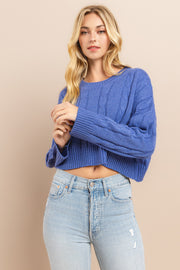 Cable Cropped Sweater I ABHS0138 I INSTOCK