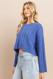 Cable Cropped Sweater I ABHS0138 I INSTOCK