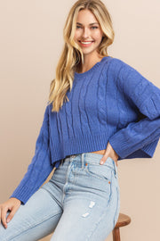 Cable Cropped Sweater I ABHS0138 I INSTOCK