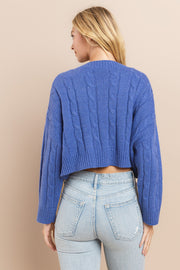 Cable Cropped Sweater I ABHS0138 I INSTOCK