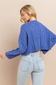 Cable Cropped Sweater I ABHS0138 I INSTOCK