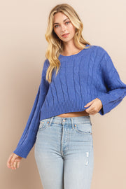 Cable Cropped Sweater I ABHS0138 I INSTOCK