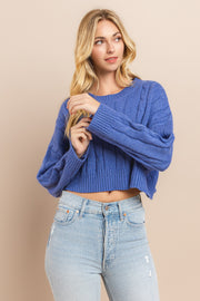 Cable Cropped Sweater I ABHS0138 I INSTOCK