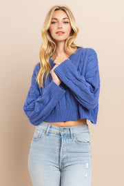 Cable Cropped Sweater I ABHS0138 I INSTOCK