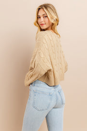 Cable Cropped Sweater I ABHS0138 I INSTOCK