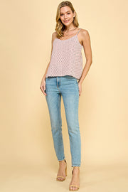 Pink polka dot print Cami / S#ABHT0002