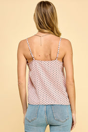 Pink polka dot print Cami / S#ABHT0002