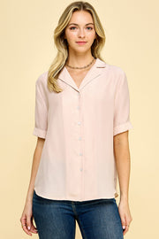 Notched collar blouse / S#ABHT0104