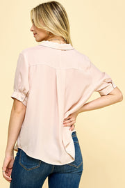 Notched collar blouse / S#ABHT0104