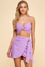 Load image into Gallery viewer, Wrap Mini Skirt / S#ABHB0122
