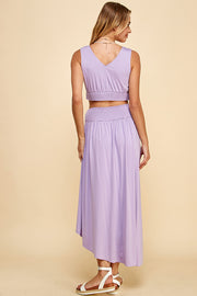 Smocked Maxi Skirt / S#ABHB0127