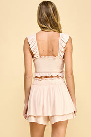 RUFFLE LAYERED SHORT / S#ABHB0128