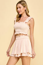 Load image into Gallery viewer, SMOCKED CROP TOP | ABHT0122 | IN STOCK
