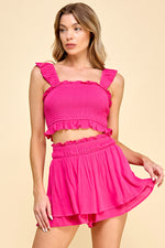 Load image into Gallery viewer, SMOCKED CROP TOP | ABHT0122 | IN STOCK
