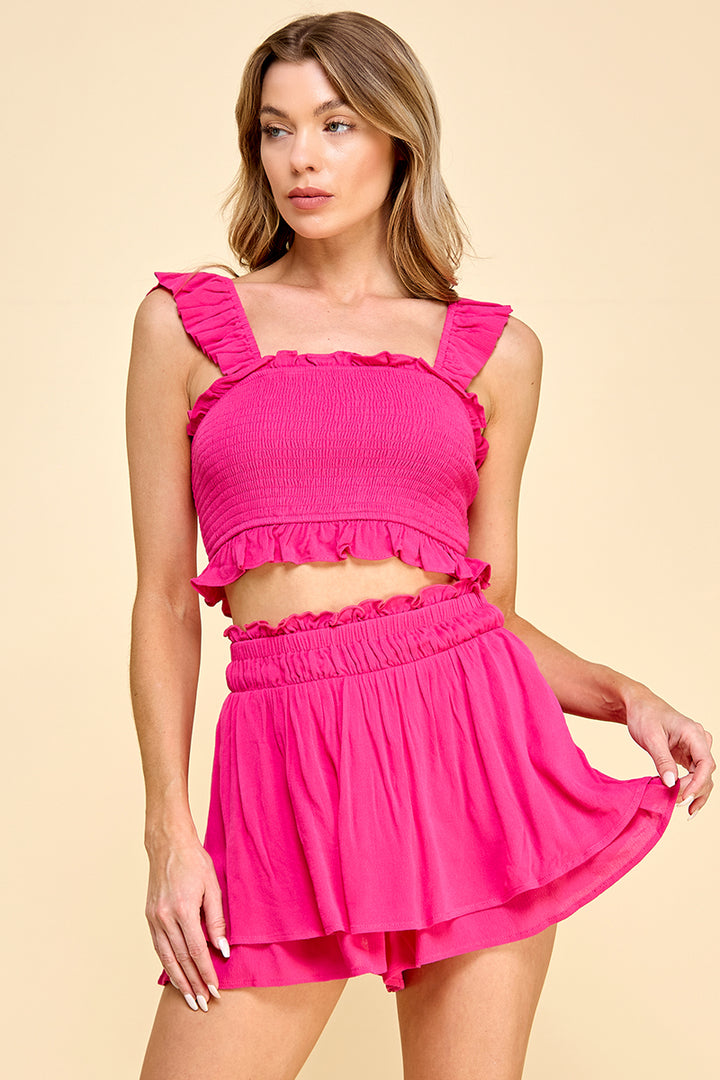 SMOCKED CROP TOP | ABHT0122 | IN STOCK