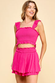 SMOCKED CROP TOP | ABHT0122 | IN STOCK