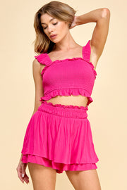 SMOCKED CROP TOP | ABHT0122 | IN STOCK